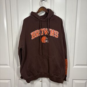 Cleveland Browns Hoodie Men 3XLT Fanatics Big Tall Brown NFL Football Sweatshirt